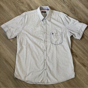 Men's Striped Casual Button Down Shirt